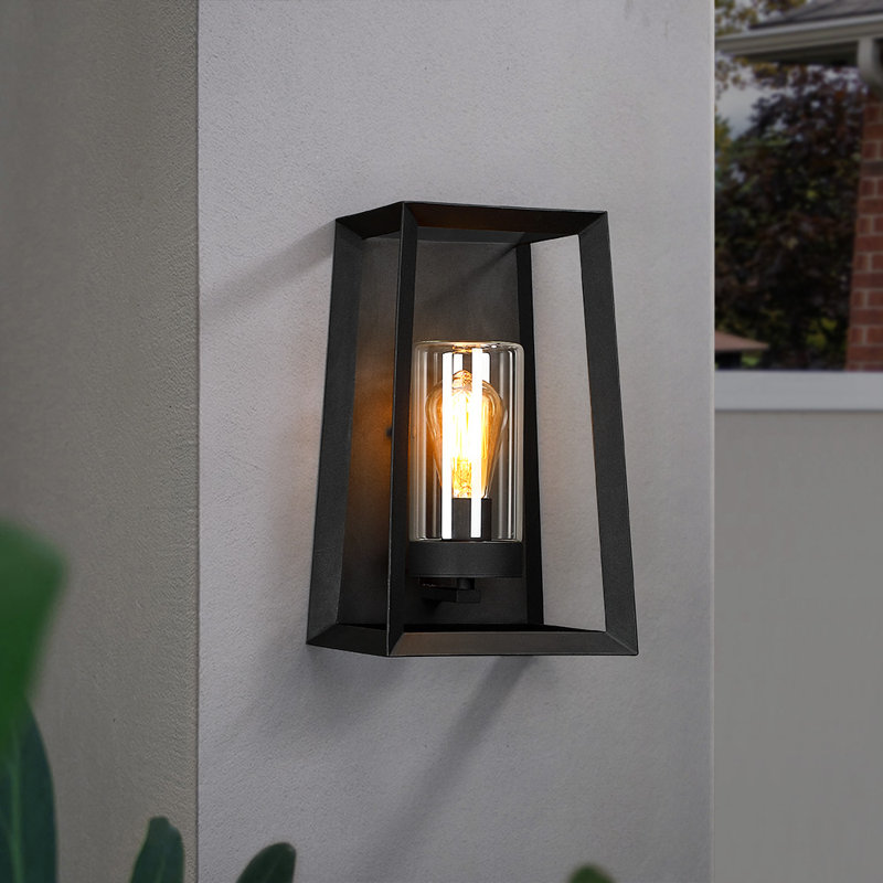 Lanterne murale noire H 13,5 po