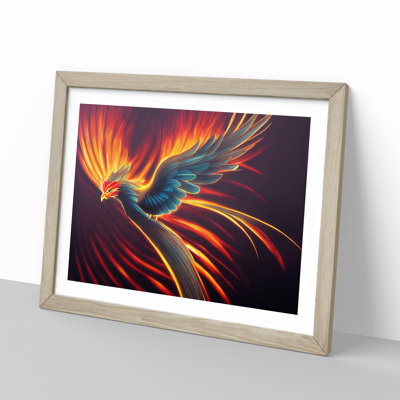 Explosive Phoenix Bird - Single Picture Frame Print