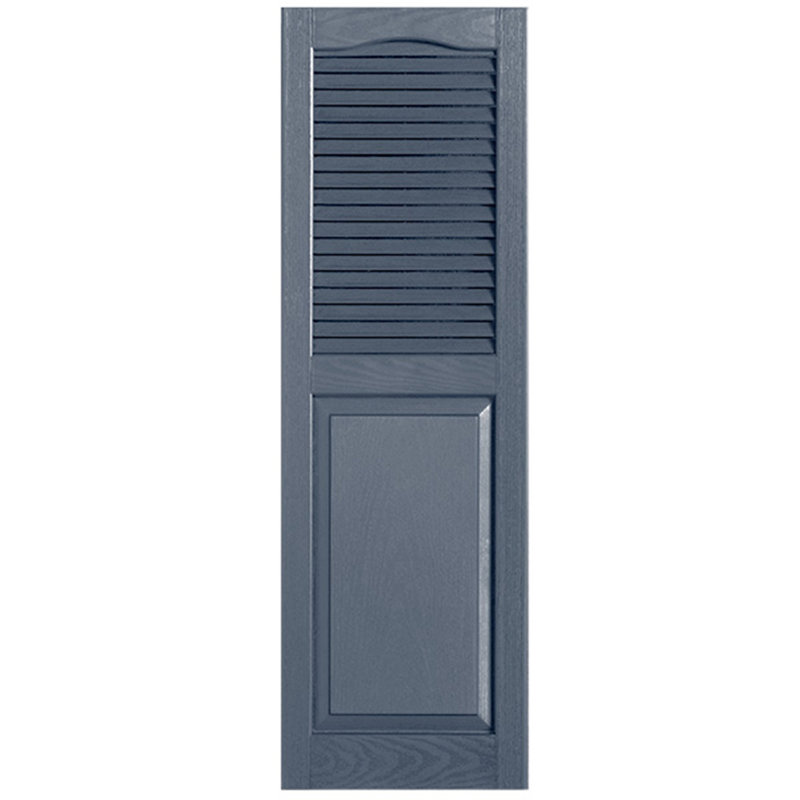 Paire de volets avec plateau à combinaison Cathedral, 12 po, 75 po, Indigo