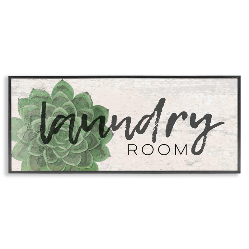 Laundry Room, impression panoramique sur toile, H 13 po x l 30 po, Giclée encadrée noir minuit