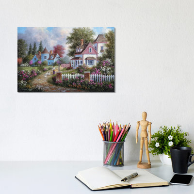 Asheville Lane 1 Piece Wrapped Canvas Painting