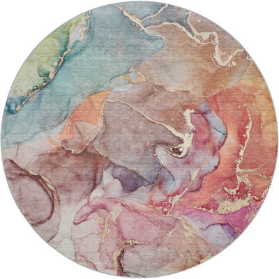 Premium Machine Washable Dream Shag ADS500 Watercolors Rug
