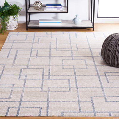 Tapis géométrique beige / gris Blair