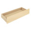 Lit simple avec tiroirs de rangement en bois de pin massif, couleur naturelle, spacieux, têtes de lit incluses et confortable