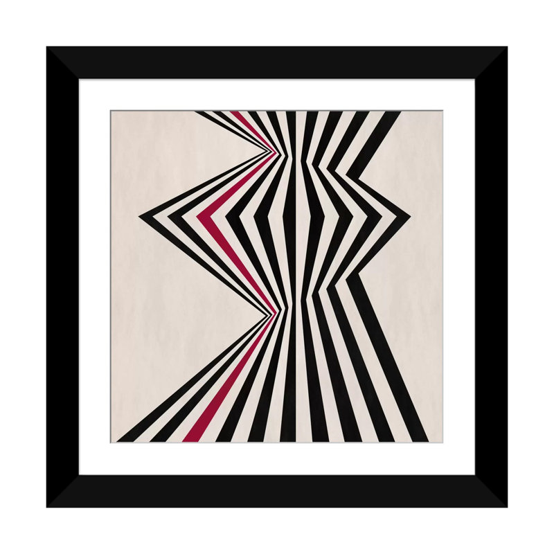 Albree Modern Fragment, impression sur toile, Papier avec cadre noir, Blanc, H 24 po x l 24 po x P 1 po