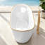 Baignoire de salle de bain autoportante 51 po. X 27,56 po. En acrylique lustré blanc brillant