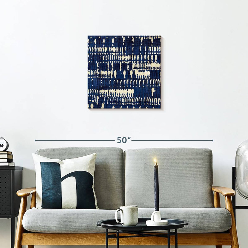 Kerner Indigo Batik IV, H 20 po x l 20 po