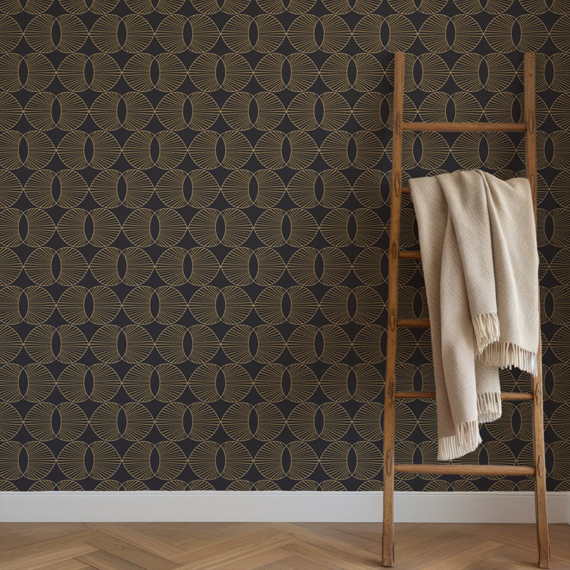 Lomé Wallpaper Roll, Golden Night, Peel & Stick, Self-adhesive