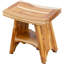 Banc de douche rectangulaire en bois massif avec tablette Ripley EcoDecors-93026991-108756545