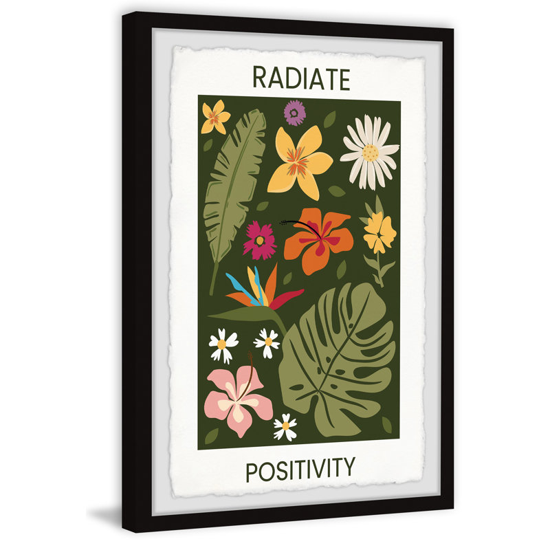 Radiate Positivity - Single Picture Frame Print, 91cm H x 61cm W