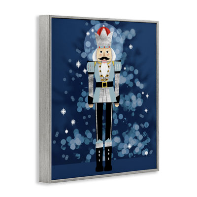 «Blue Holiday Nutcracker», art de la giclée encadrée par Grace Popp
