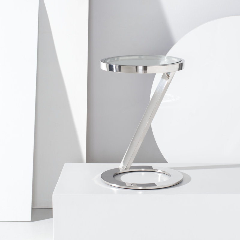 Allyesa Glass Top End Table