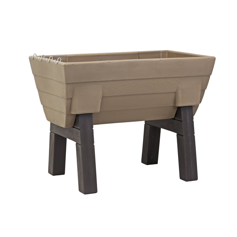 Jardinière en plastique avec réservoir Garden Wizard, Kaki