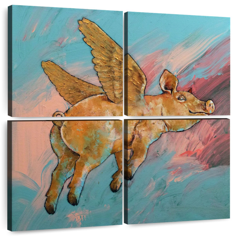 Cochon volant Ketti, H 45 po x l 45 po
