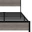 Base de lit plateforme avec tête de lit à DEL avec rangement et 2 USB, grand rangement sous le lit-174709742