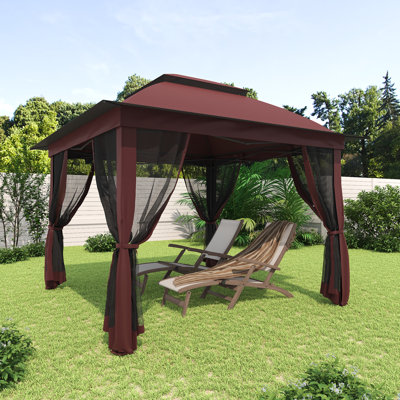 11 Ft. X 11 Ft. Pop Up Portable Gazebo with Mosquito Netting