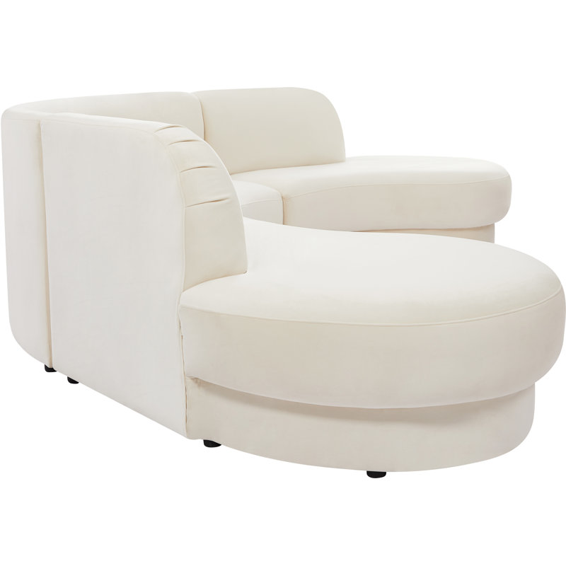 Isnesh Velvet Curved Sectional Symmetrical