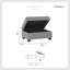 Repose-pieds de rangement en microfibre 33 po Lenita-2016280340