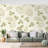 Elegant Leaf Subtle Green and Beige Foliage Pattern-100669436