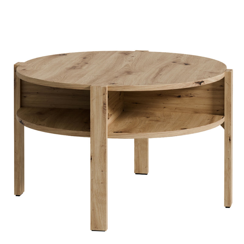 Coffee Table with Storage, Brown Wood