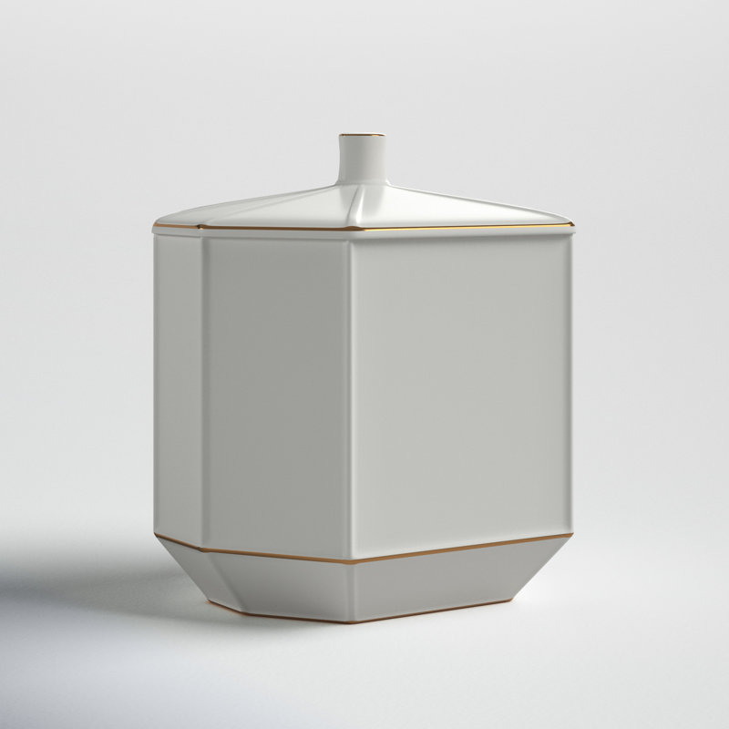 Iola Porcelain China Bathroom Storage Container