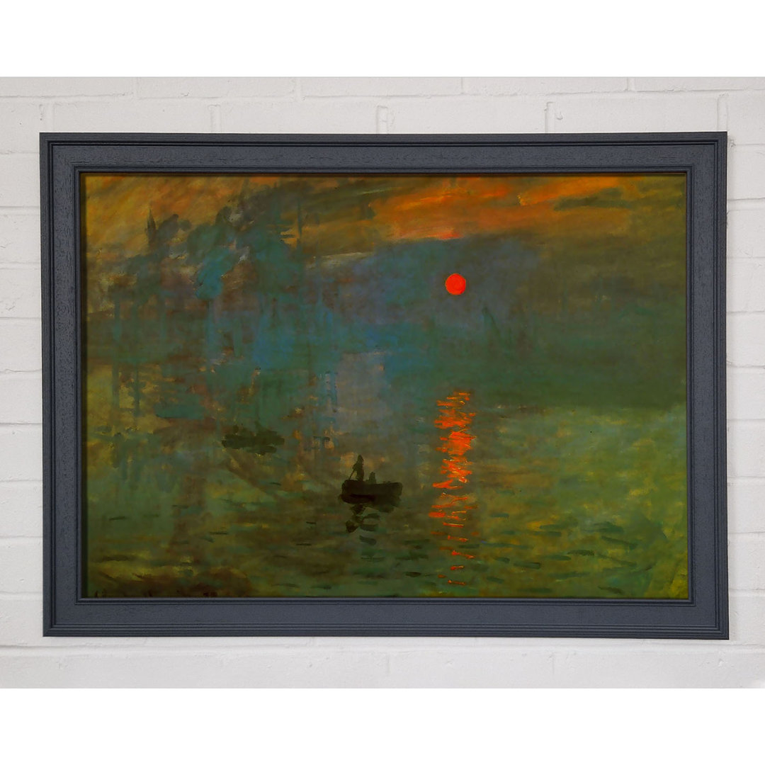 Gerahmtes Wandbild Sonnenaufgang von Claude Monet