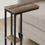 Table d'appoint, en forme de C, bout, côté, collation, stratifié, métal, contemporain, moderne-320901731