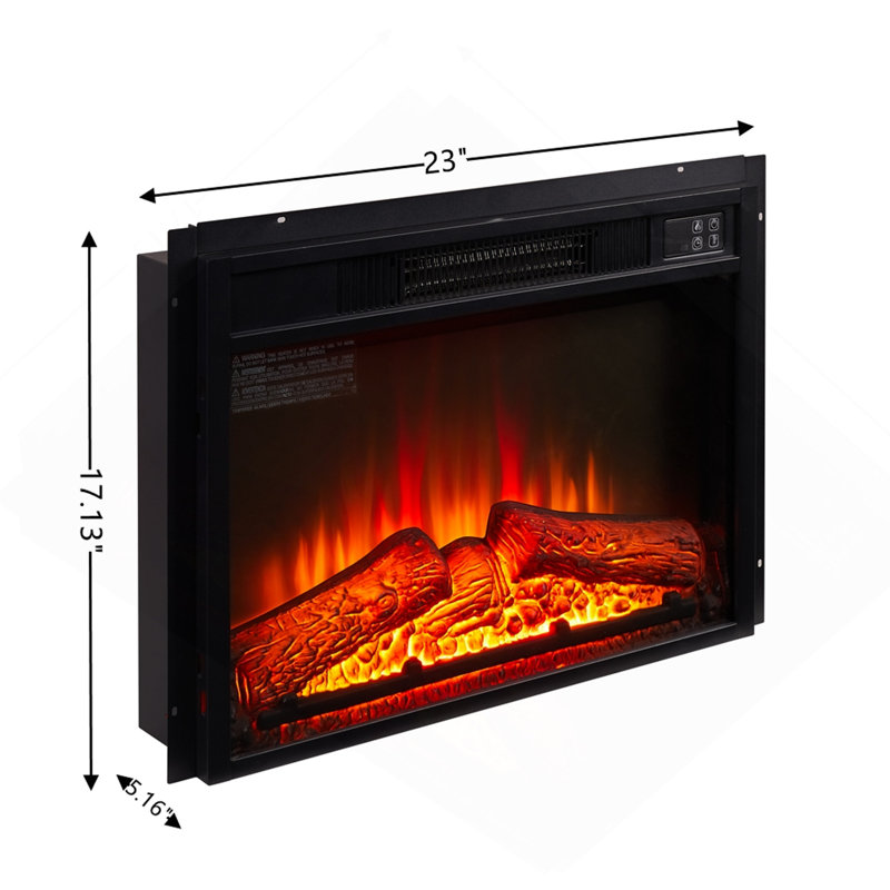 Foyer électrique encastrable 23 po 1400W 120V, 17.13" H x 23" W x 5.16" D