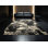 Tapis damassé classique en gris - noir lavable à la machine Medford