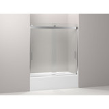 Levity 59.63" H Bypass Semi-Frameless Tub Door with CleanCoat® Technology