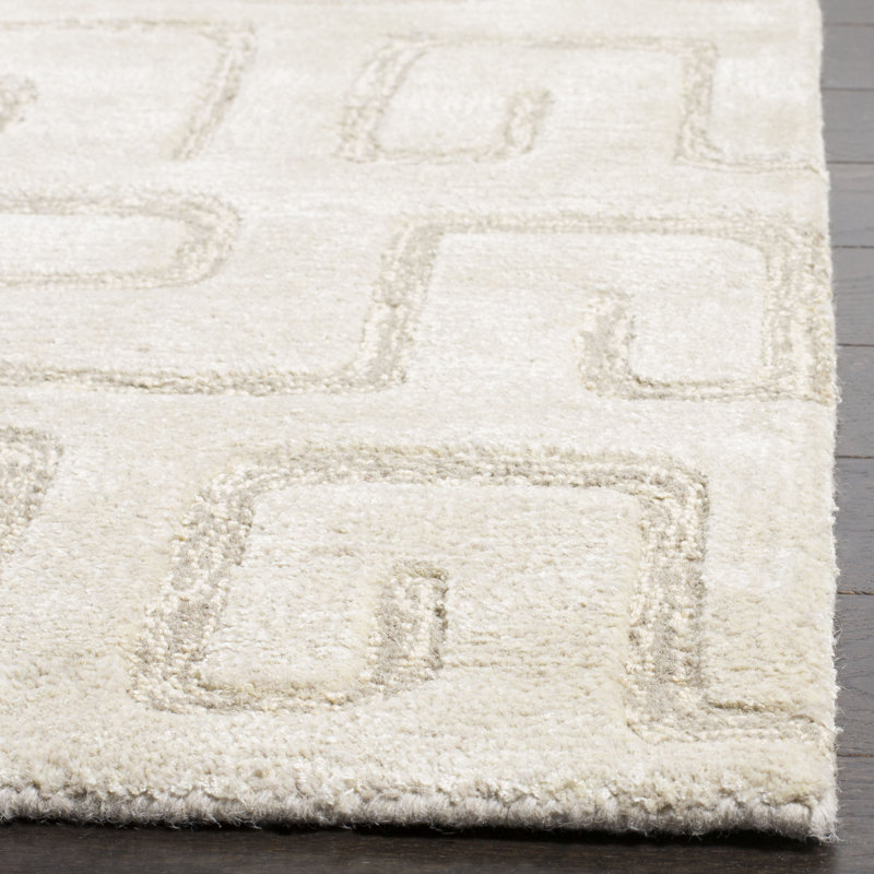 Christoper Hand Tufted Wool Geometric Rug, Rectangle 7'6" x 9'6"