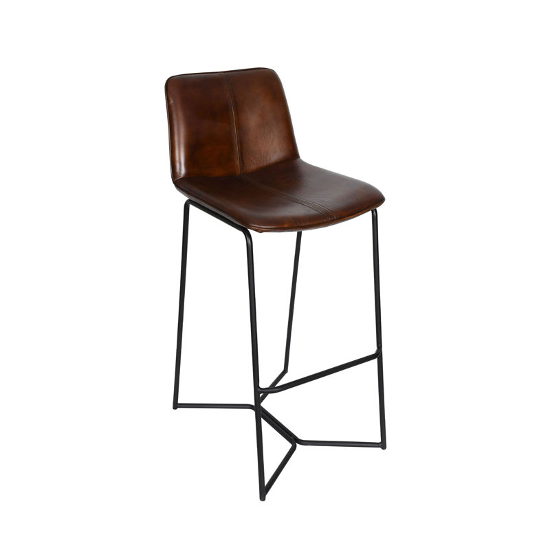 Tabouret Jodilyn, Tabouret de bar (siège d'une hauteur de 31,5 po), Châtaignier lavé à la main