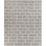 Tapis gris noué à la main Roden