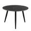 Table d'appoint 3 de style contemporain avec attrait en pierre frittée noire et pieds de tables gigognes en métal