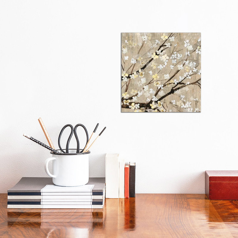 Pearls In Bloom II by Asia Jensen - Wrapped Canvas Painting, 30.48 cm H x 30.48 cm W
