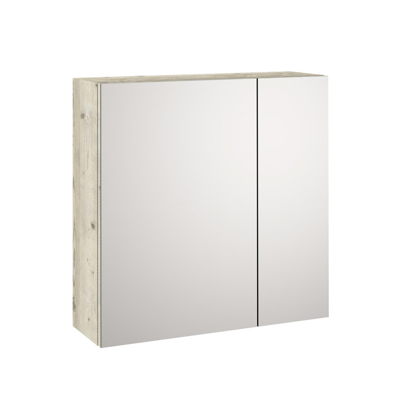 Evandra 900mm W 700mm H Surface Frameless Medicine Cabinet Mirror 1 Fixed, 60" H x 60" W x 20" D, Arctic Pine