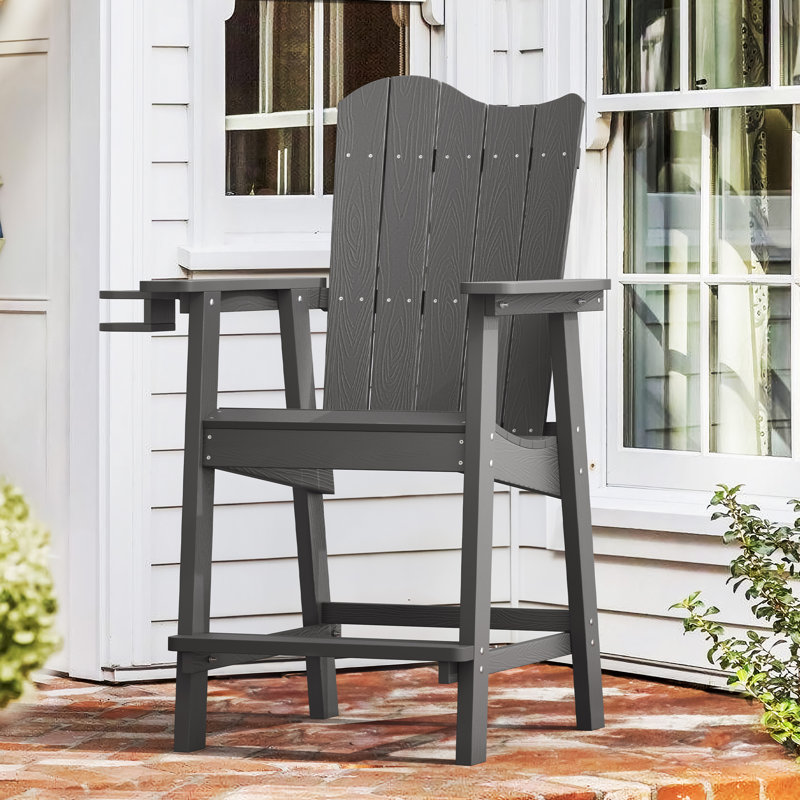 Chaise Adirondack d'extérieur Bragdon Classic, Gris foncé