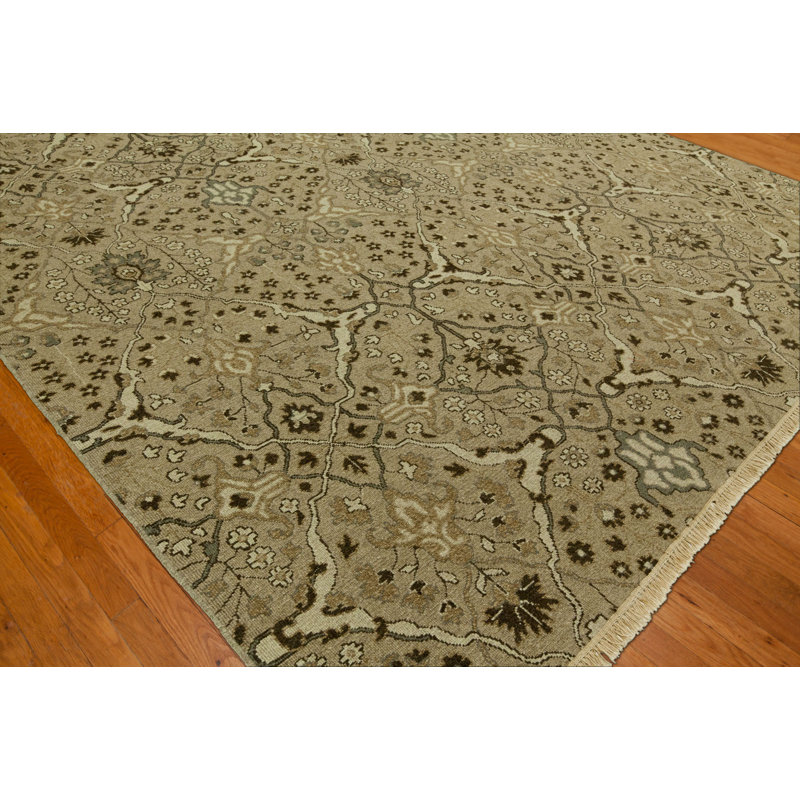 Mazzariello Wool Floral Indoor Rug, Rectangle 2' x 3'