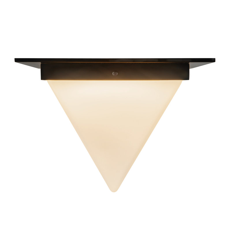 Mineral 11-in Brass Flush Mount, Oil Rubbed Bronze, Opal Glass