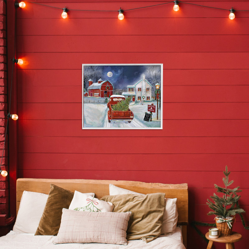 Giclée encadrée «Entrant dans un arbre de Noël» par Ruane Manning, H 11 po x l 14 po