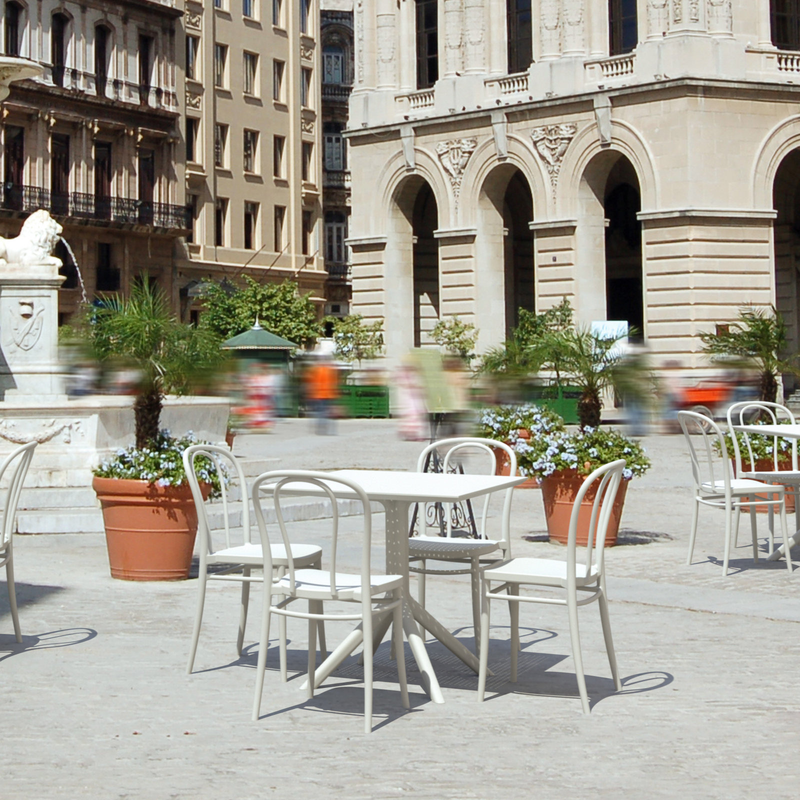 Farrah 32" Patio Dining Set, White