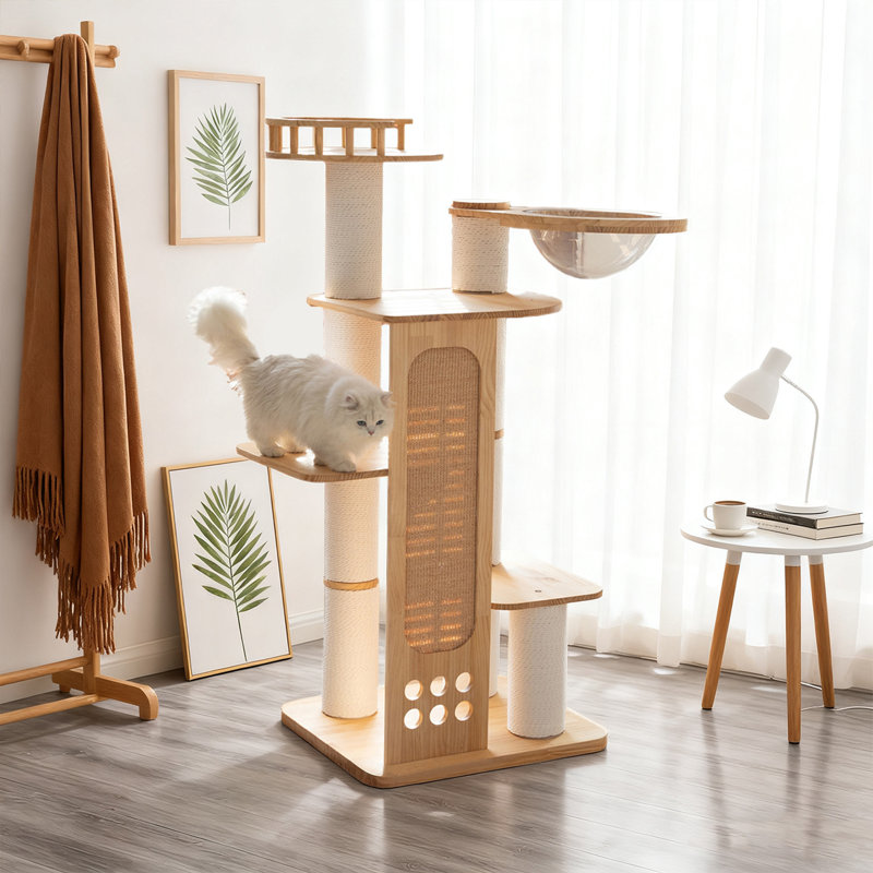 Solid Wood Large Cat Tree