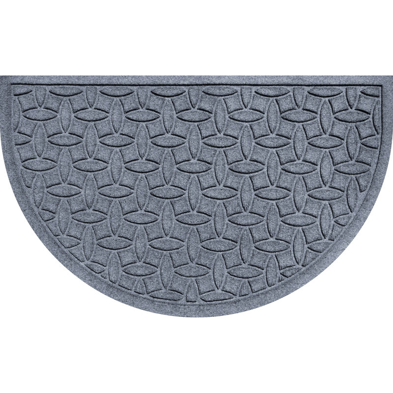 Tapis de porte intérieur antidérapant WaterHog Elipse, Bleu pierre, L 1 pi 10 po x L 5 pi