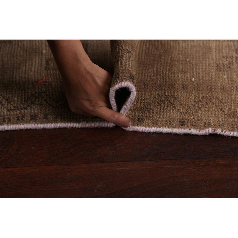 Tapis antique Qashqai à motif persan noué à la main 5 x 7