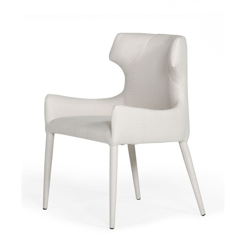 Fauteuil à oreilles rembourré Temple Cloud beige