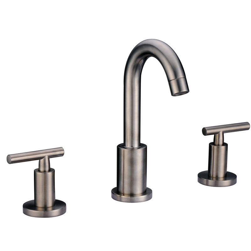 Widespread 2-handle Bathroom Faucet with Drain Assembly, Brushed Nickel