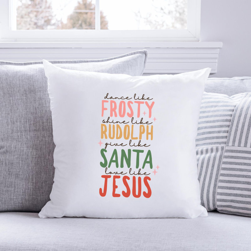 Christmas-01_4 Reversible Throw Pillow, 14" x 14"