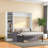 Rouzbeh Twin Size Modern Murphy Bed With Sofa and Shelves-2124649330