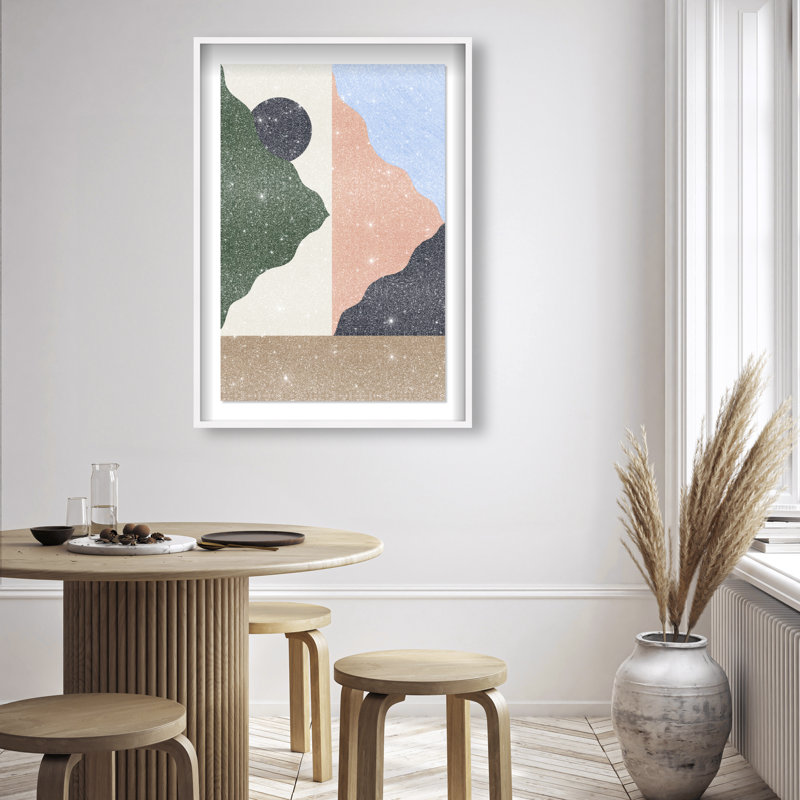 Peaking Mountains Print by Oliver Gal, 31.5"H x 46.5"W, White Shadowbox