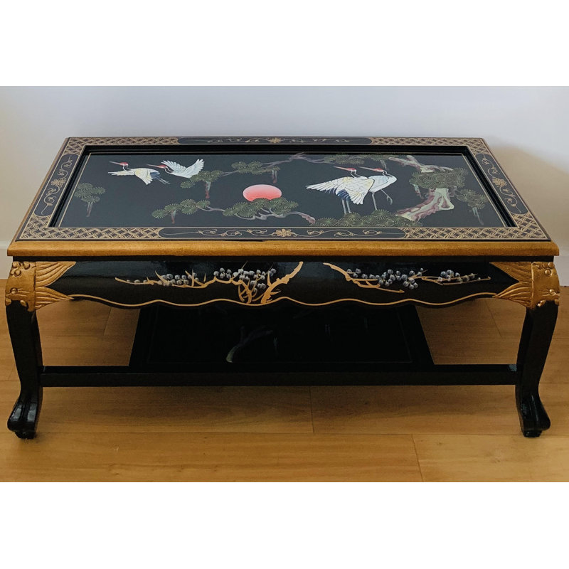 Fieldwork Coffee Table Hand Painted Cranes